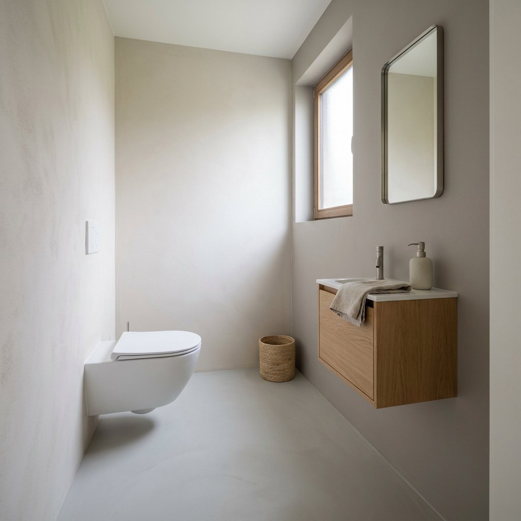 Gietvloer voor het toilet