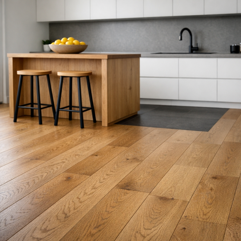 Houten vloer in de keuken: tips, keuzes en onderhoud