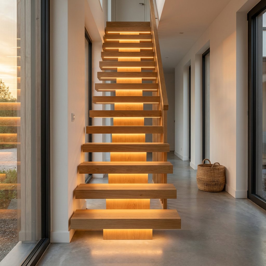 Traprenovatie met verlichting