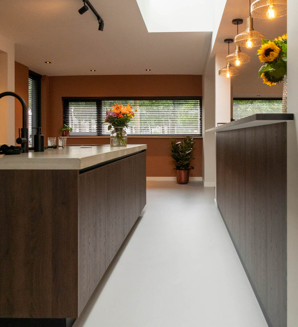 welke kleur muren bij betonlook vloer